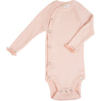 Bibi - Baby-Seide Langarm-Wickelbody - Sweet Rose