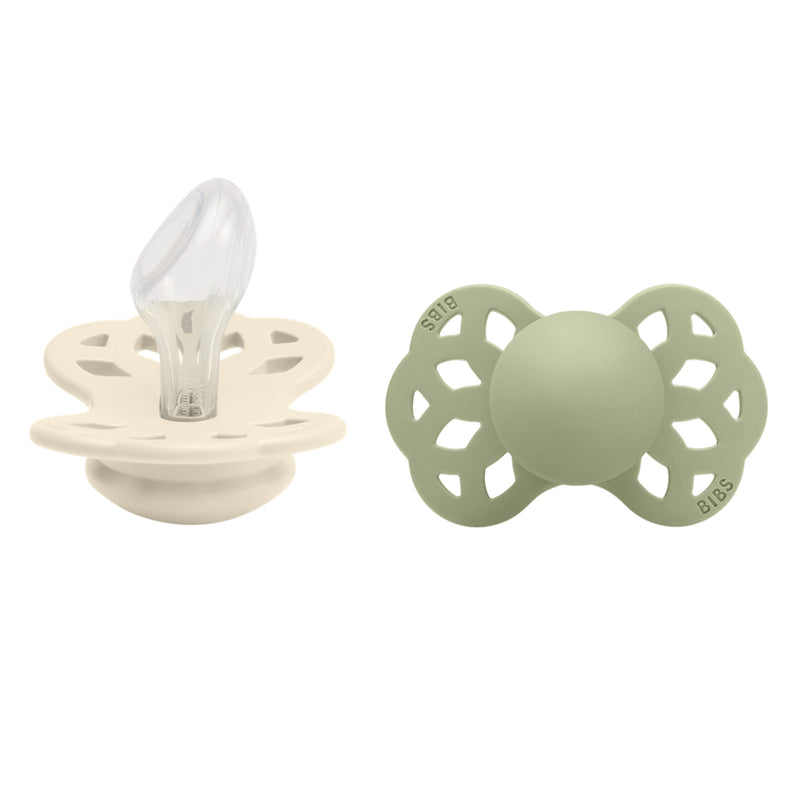 Bibs Infinity Schnuller Ivory Sage Baby Grösse 2 bei Yay Kids