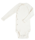 Bibi - Baby-Seide Langarm-Wickelbody - Cream