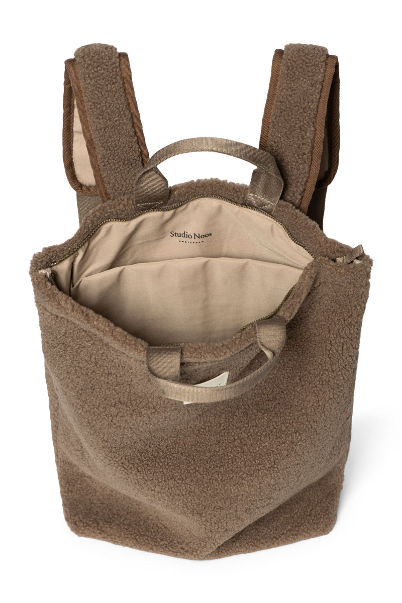 Studio Noos Teddy Rucksack Braun Innen bei Yay Kids