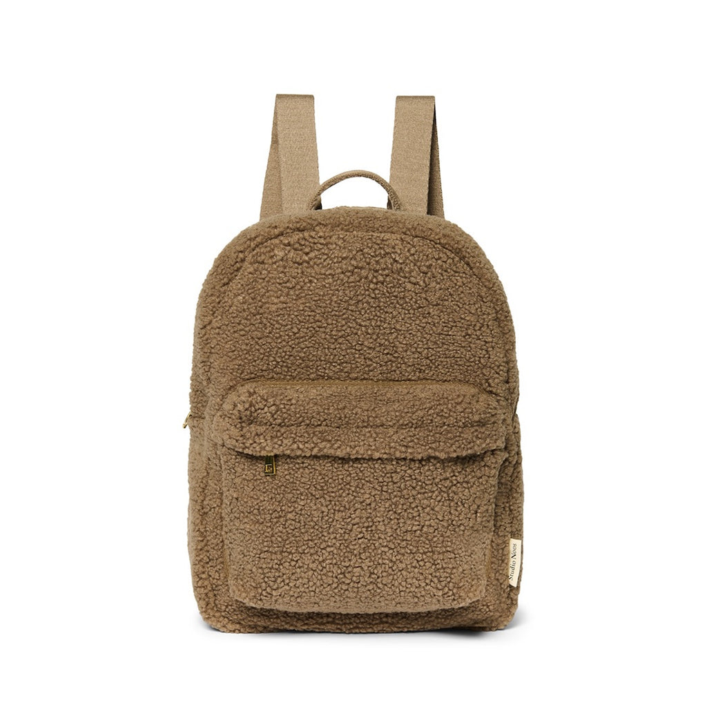 Studio Noos Midi Backpack with Front Pocket Brown Teddy bei Yay Kids