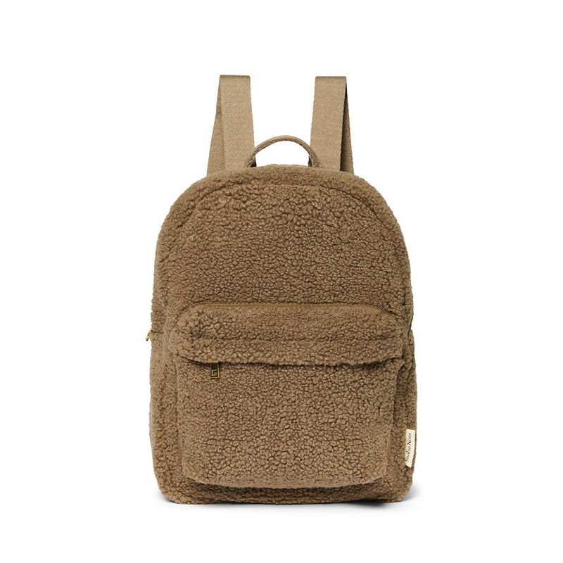 Studio Noos Midi Backpack with Front Pocket Brown Teddy bei Yay Kids