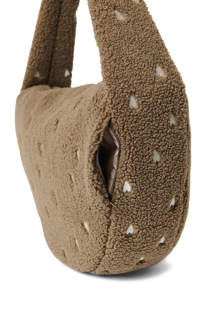 Umhängetasche "Cross Body Bag" Brown Hearts Teddy