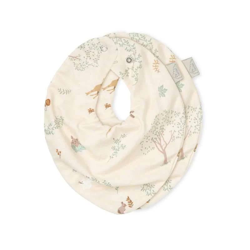 Bandana-Lätzchen 2er-Pack GOTS Woodland