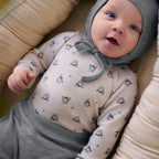 Merinowolle Body mit Eulenprint