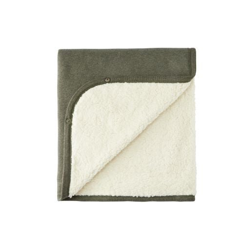 Teddy-Decke in Forest Green