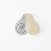 Leder Magnet Clips 2er Set Beige