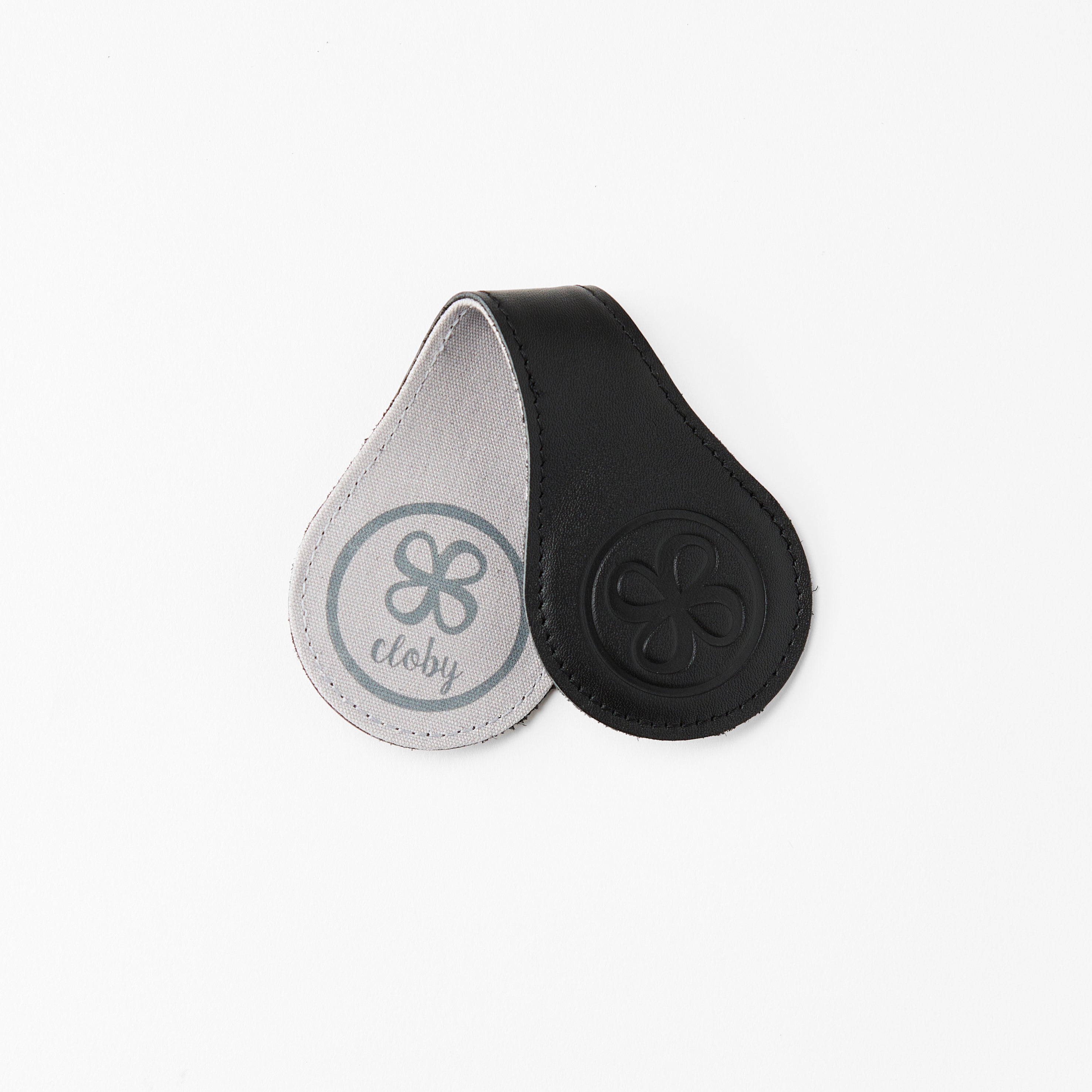 Leder Magnet Clips 2er Set Black