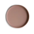 Mushie Kinder Silikon Teller Cloudy Mauve mit Saugnapf bei Yay Kids