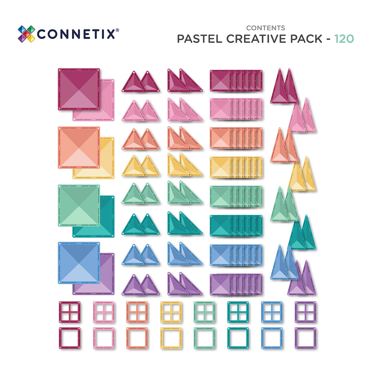 Connetix Pastel Creative pack 120 pc bei Yay Kids