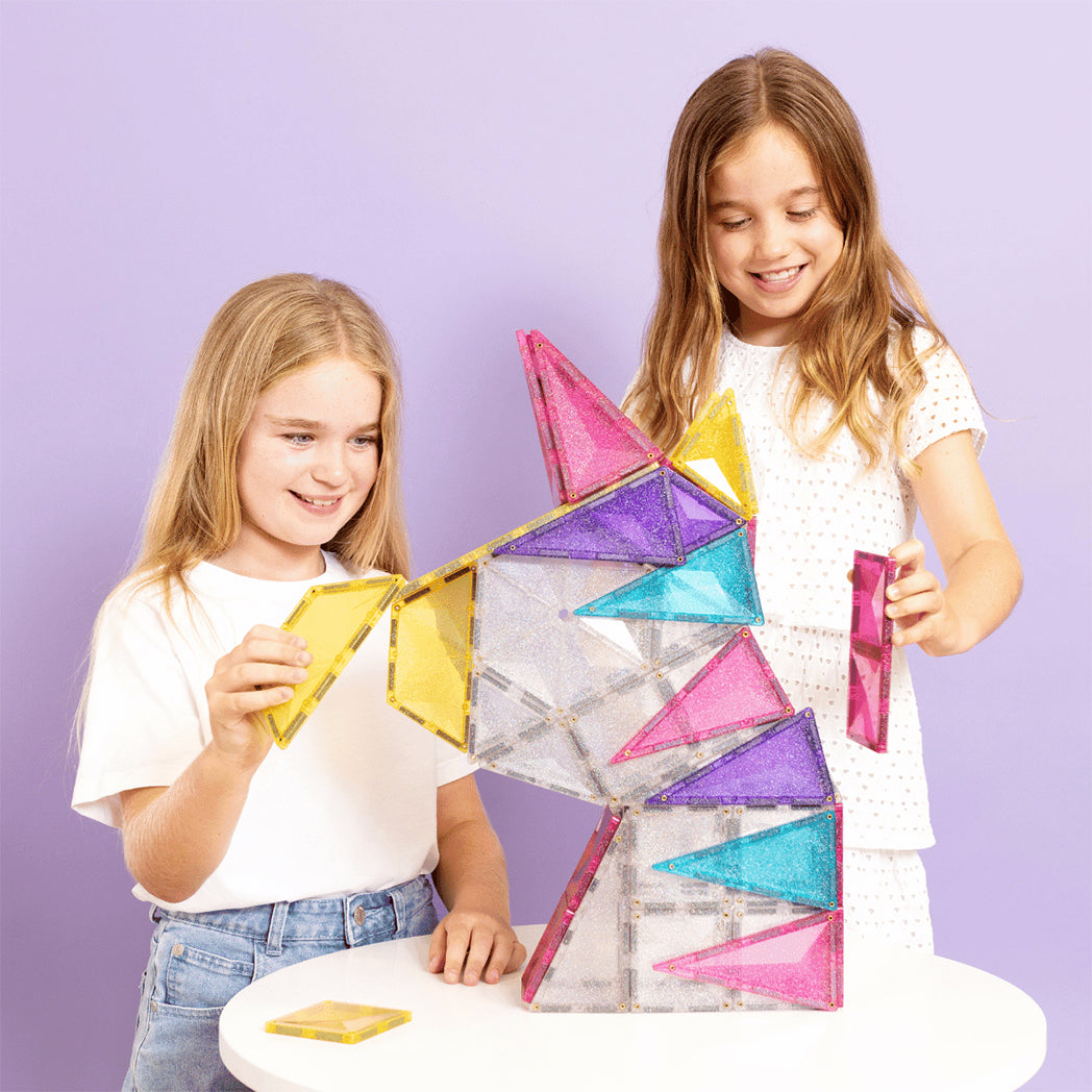 Connetix Magnetbausteine Glitter Einhorn Pack 56 Teile bei Yay Kids