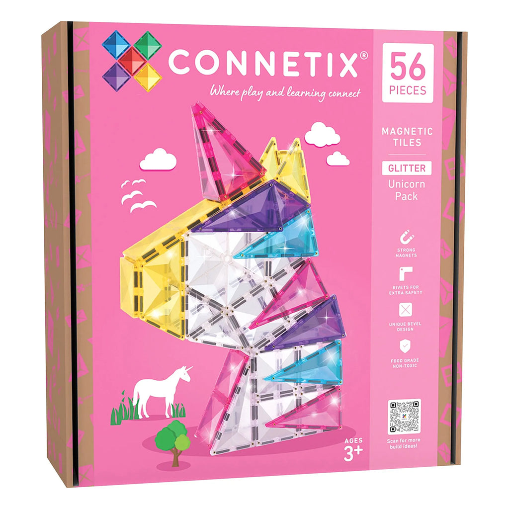 Connetix Magnetbausteine Glitter Einhorn Pack 56 Teile bei Yay Kids