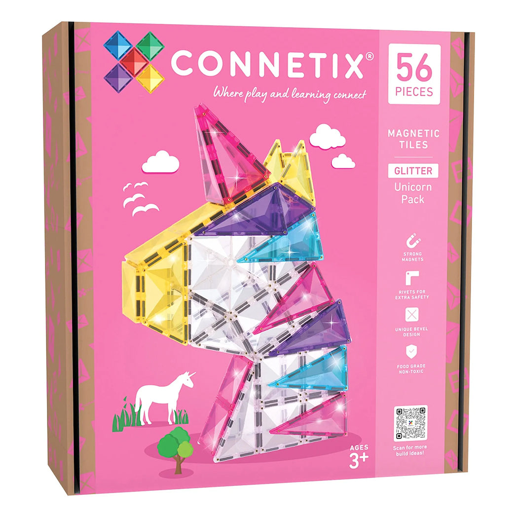 Connetix Magnetbausteine Glitter Einhorn Pack 56 Teile bei Yay Kids