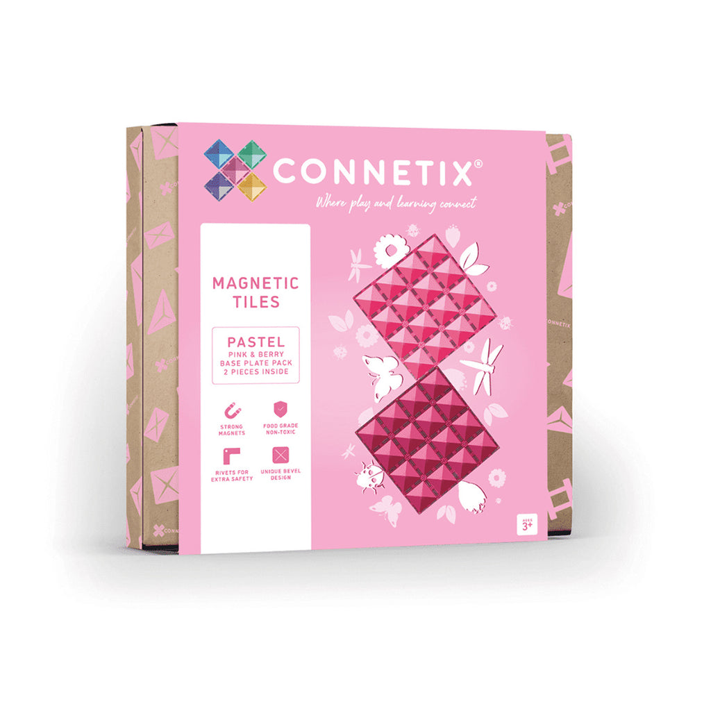 Connetix Grundbauplatte Pink & Berry bei Yay Kids