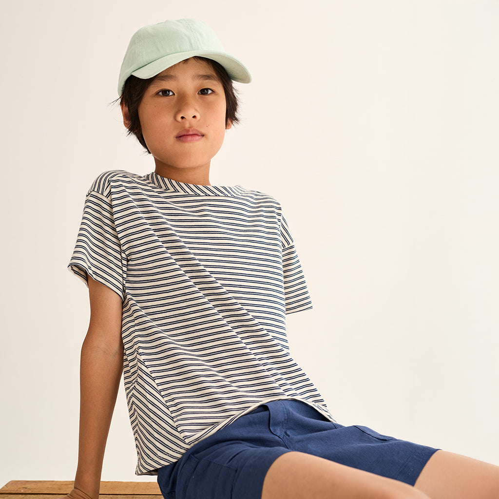 Cozmo Kinder T-Shirt Alan Navy striped bei Yay Kids