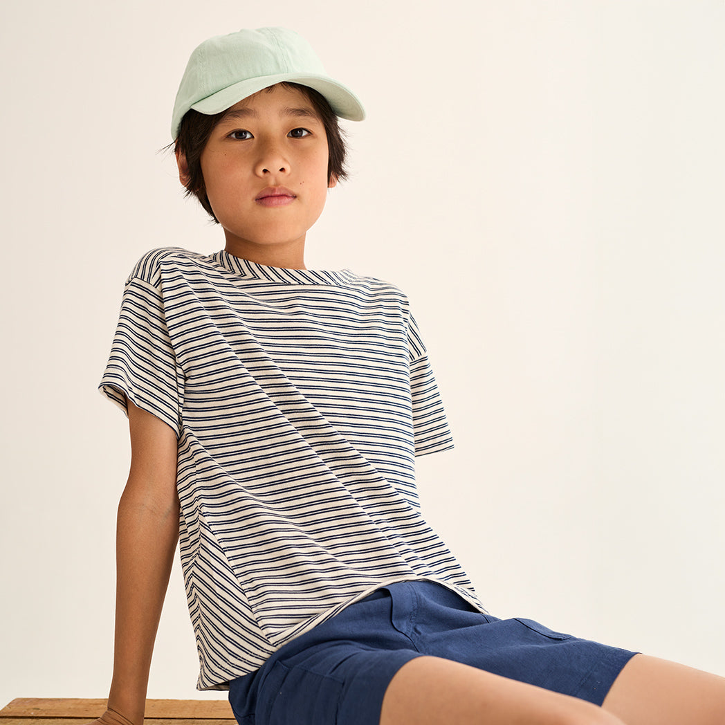 Cozmo Kinder T-Shirt Alan Navy striped bei Yay Kids