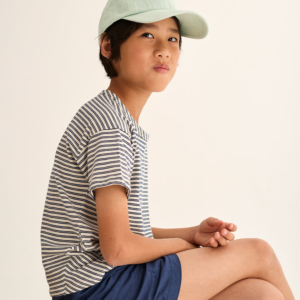 Cozmo Kinder T-Shirt Alan Navy striped bei Yay Kids