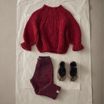 Baby Fleece Leggings Animal print red velvet
