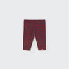 Baby Fleece Leggings Animal print red velvet
