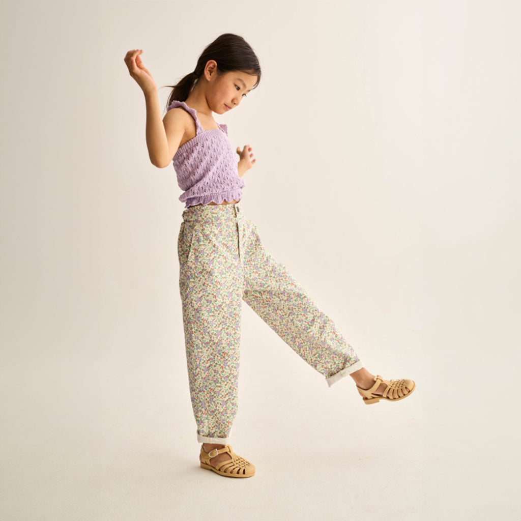 Cozmo Light Twill Flounced Pants Paola Rose bei Yay Kids