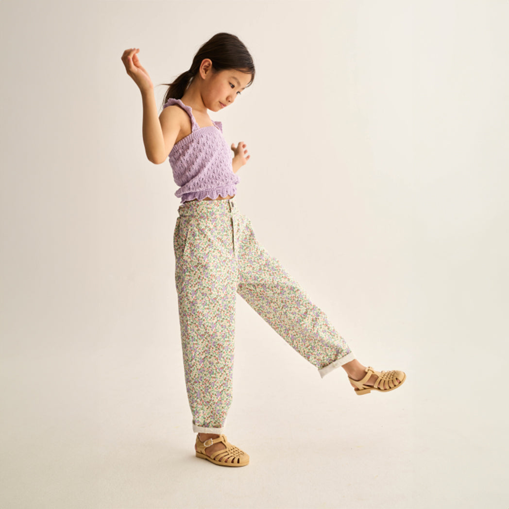 Cozmo Light Twill Flounced Pants Paola Rose bei Yay Kids