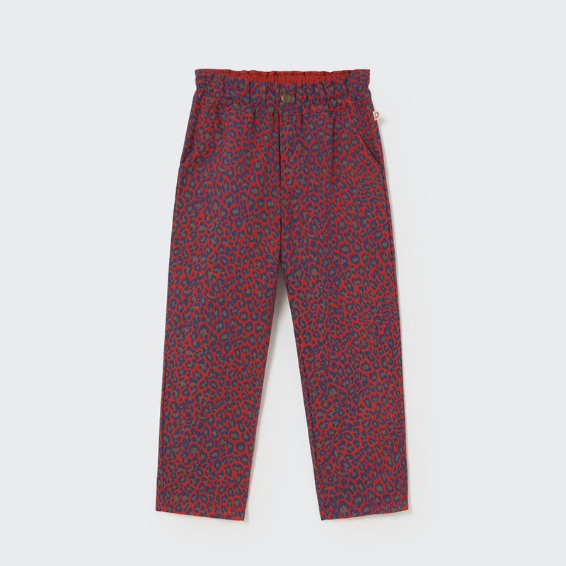 Cozmo Velvet Twill Pants Paola Animal print red bei Yay Kids
