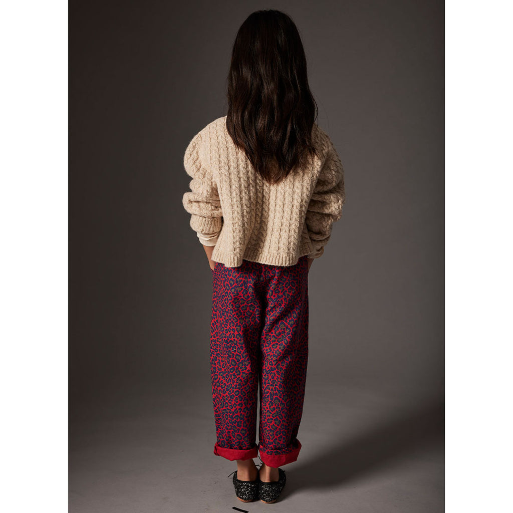 Cozmo Velvet Twill Pants Paola Animal print red bei Yay Kids