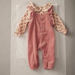 Cozmo Baby Kord Latzhose mit Rüschen Lily Rose Tea bei Yay Kids