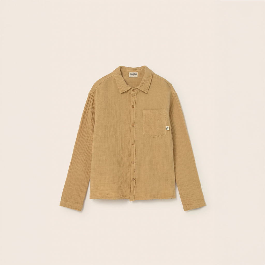 Cozmo Musselin Hemd Abel Green soft bei Yay Kids