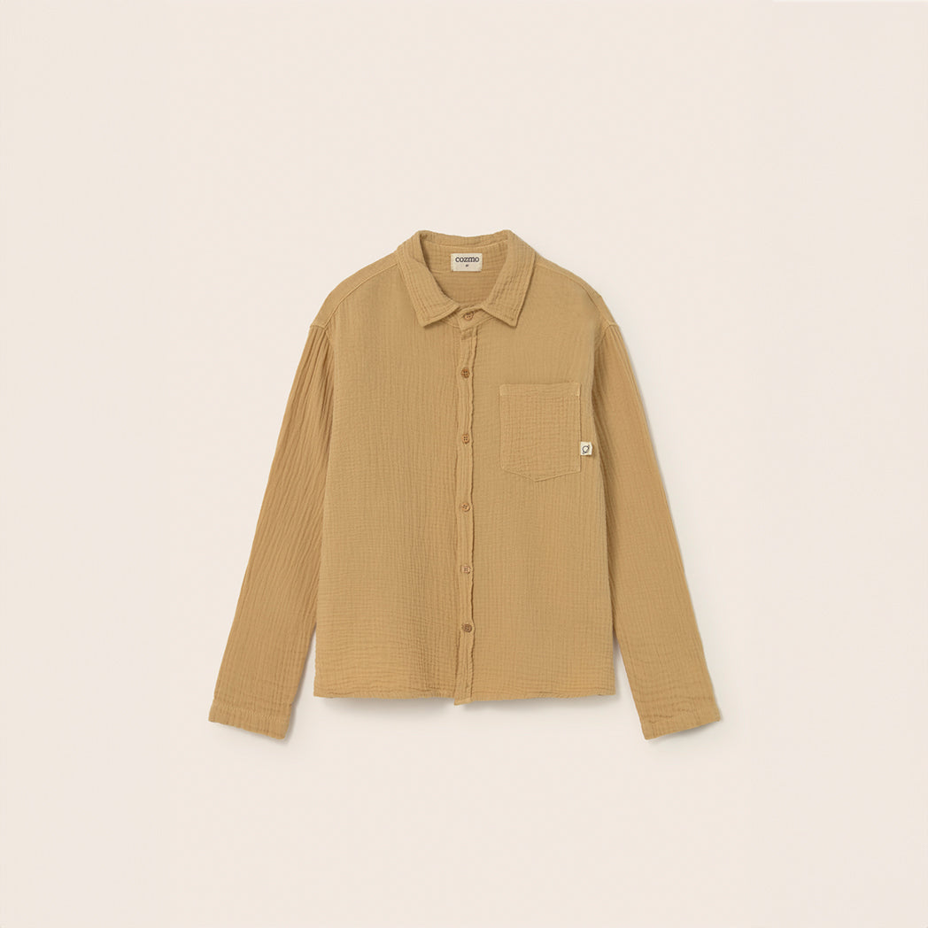 Cozmo Musselin Hemd Abel Green soft bei Yay Kids