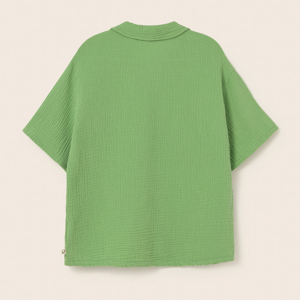 Cozmo Musselin Hemd Abel Green soft bei Yay Kids