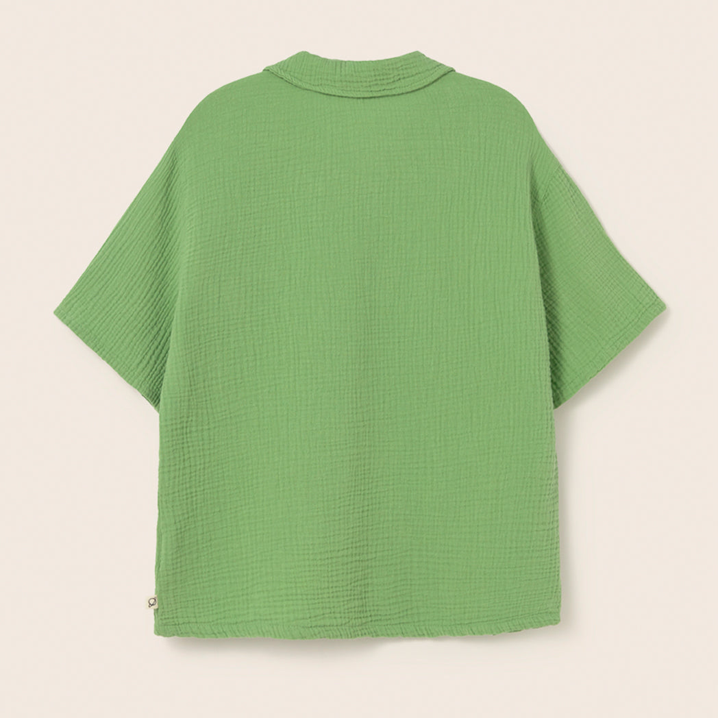 Cozmo Musselin Hemd Abel Green soft bei Yay Kids
