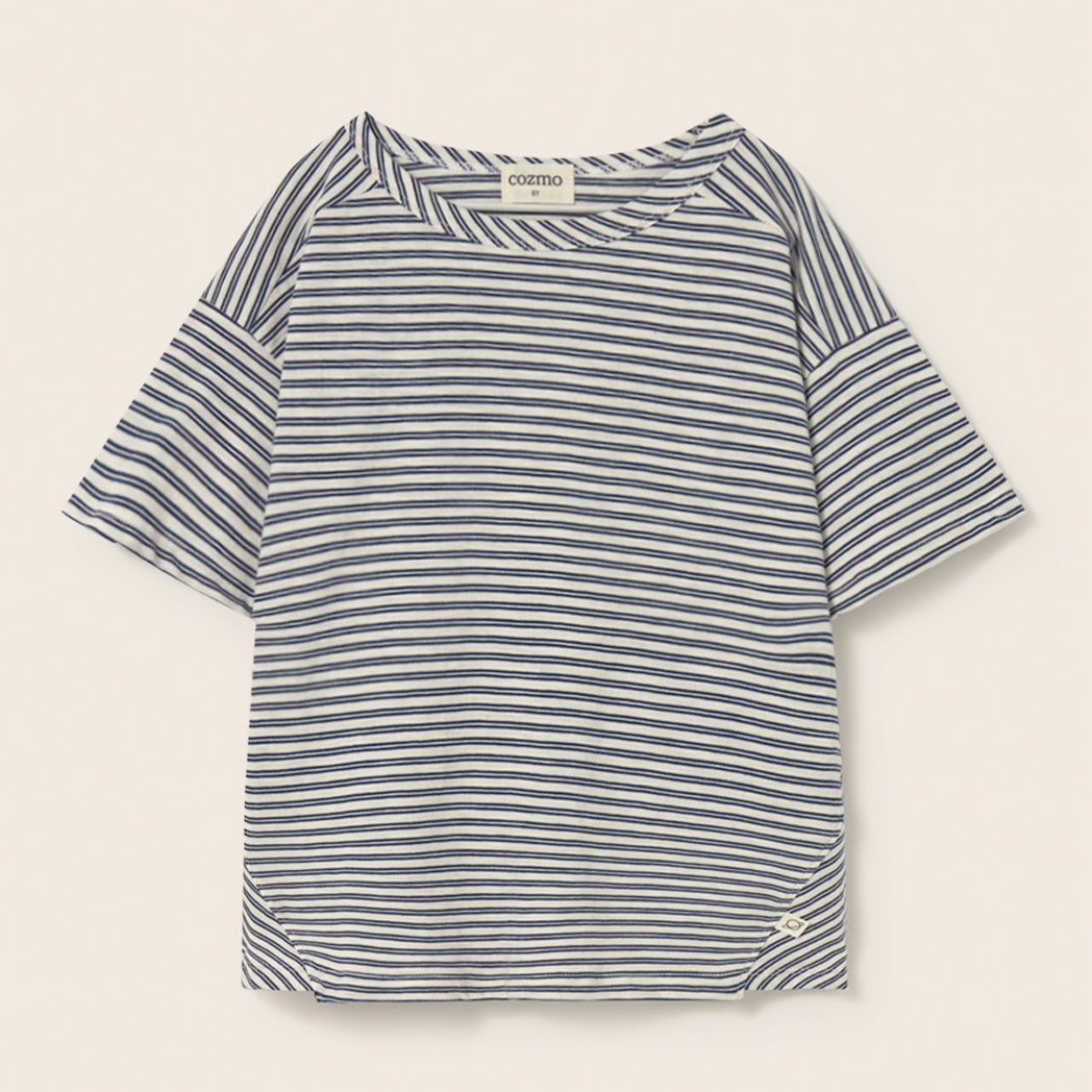 Cozmo Kinder T-Shirt Alan Navy striped bei Yay Kids