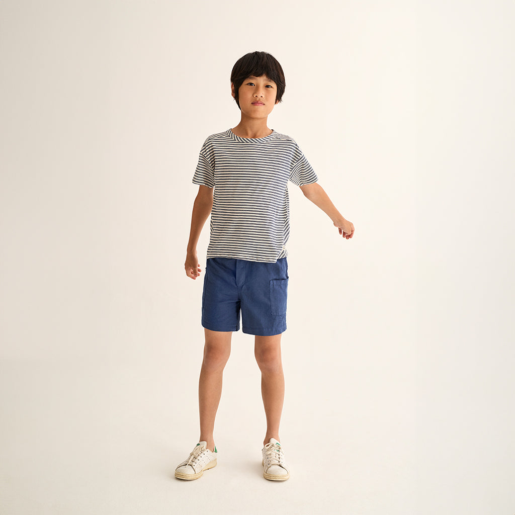 Cozmo Kinder T-Shirt Alan Navy striped bei Yay Kids