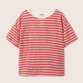 Frottee T-Shirt Enea pink tomato-striped – Cozmo