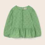 Cozmo Musselin Bluse Alma swiss green bei Yay Kids