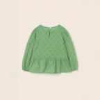 Cozmo Musselin Bluse Alma swiss green bei Yay Kids