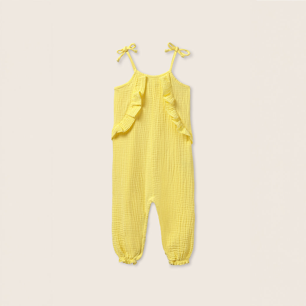 Cozmo Musselin Baby Jumpsuit Ember yellow soft bei Yay Kids