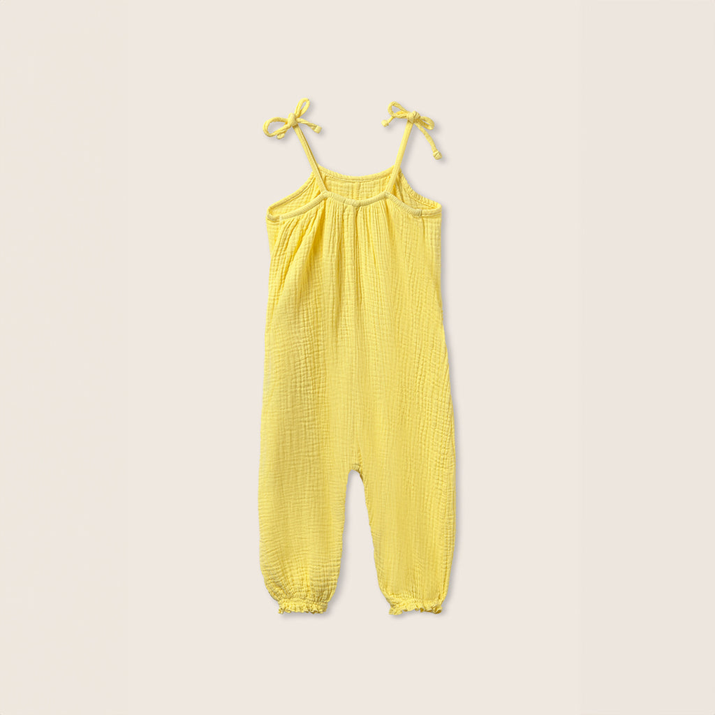 Cozmo Musselin Baby Jumpsuit Ember yellow soft bei Yay Kids