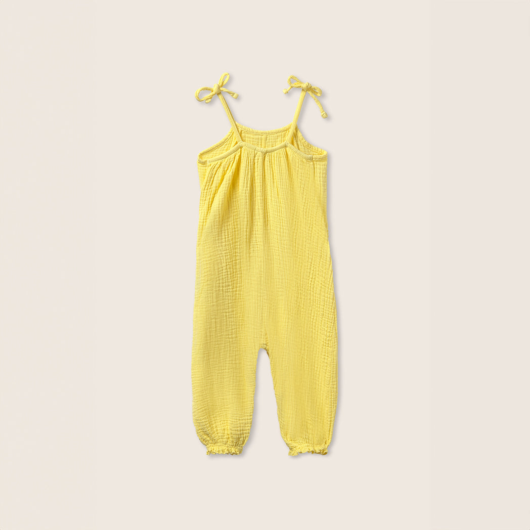 Cozmo Musselin Baby Jumpsuit Ember yellow soft bei Yay Kids