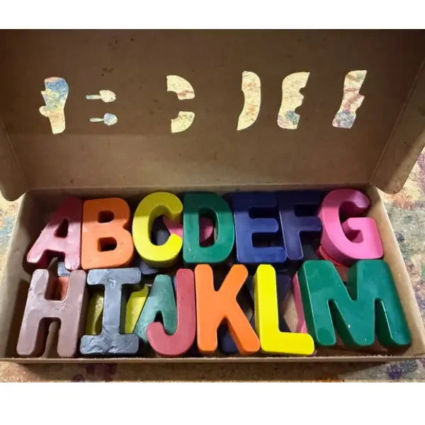 Alphabet-Buchstaben-Wachsmalstifte