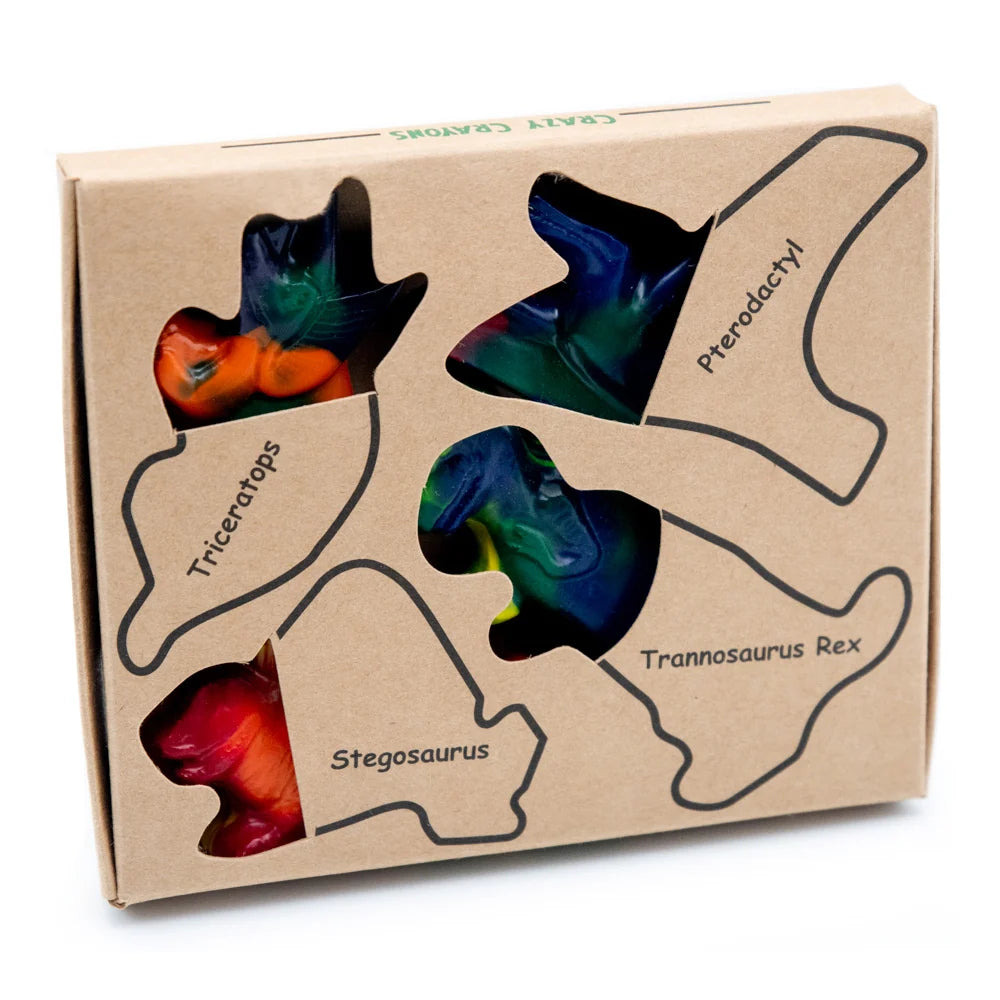 Dreifarbiges realistisches Dinosaurier Wachsmalstift Set