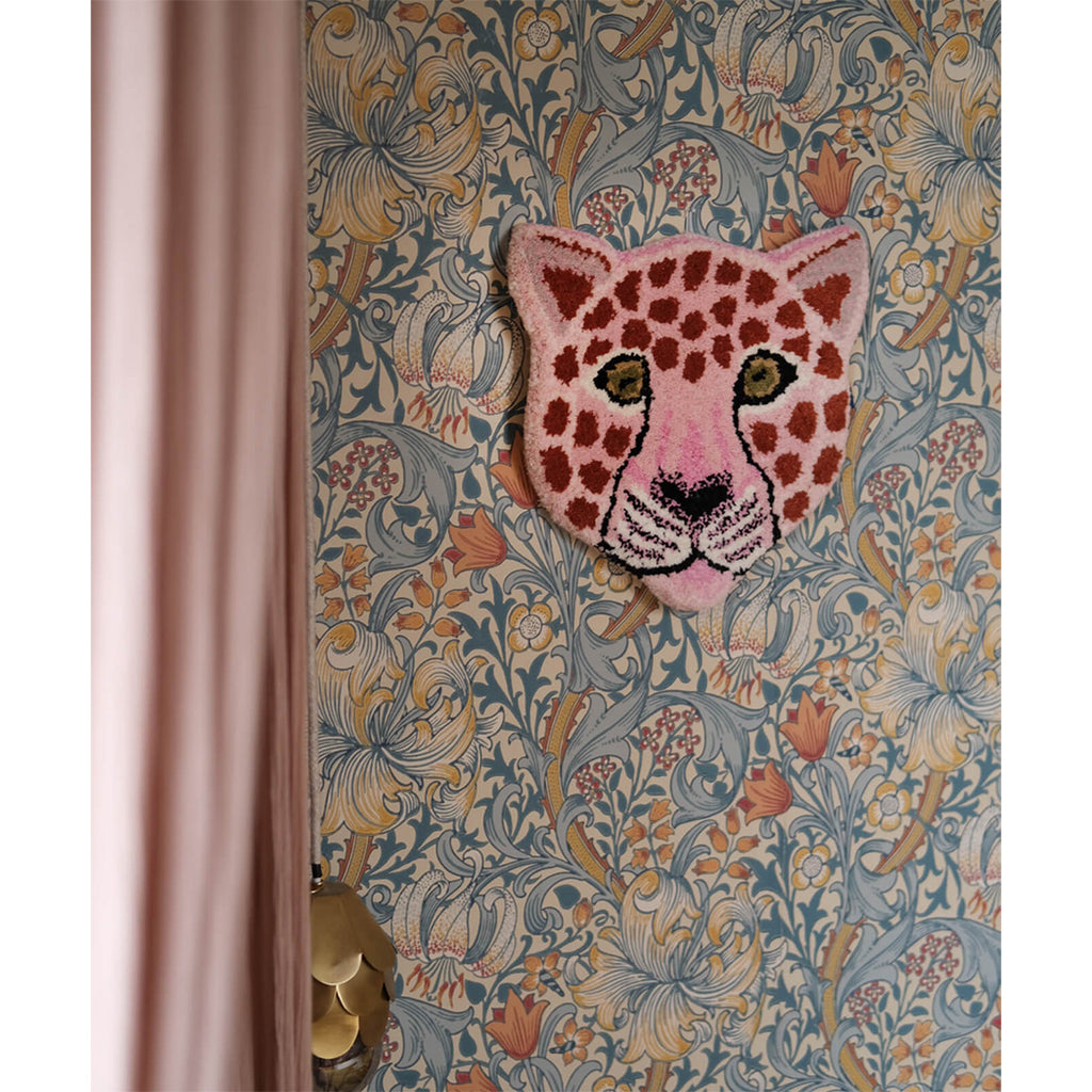 Wall Tapestry Pinky Leopard Head