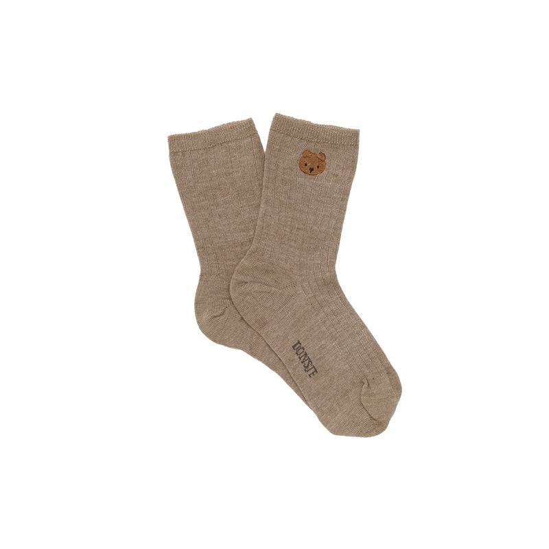 Donsje Amsterdam Kinder Bell Socks Bear Dusty Green bei Yay Kids