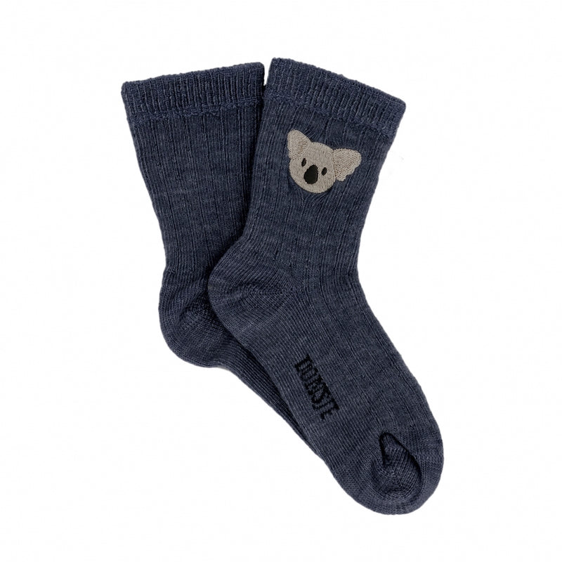 Donsje Amsterdam Kinder Bell Socks Koala Night Blue bei Yay Kids