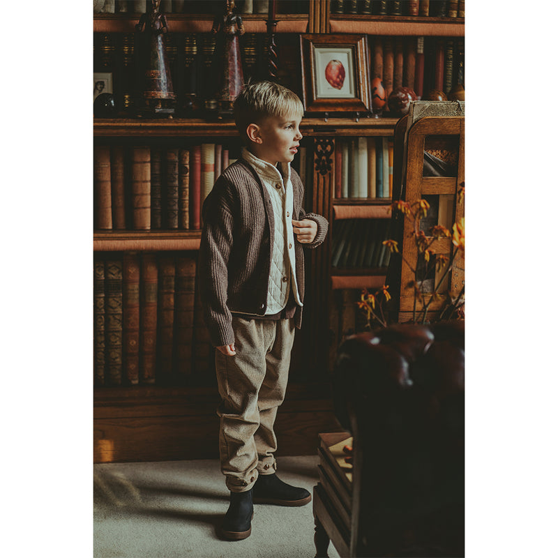 Donsje Amsterdam Kinder Hosen aus Kord in Soft Taupe bei Yay Kids