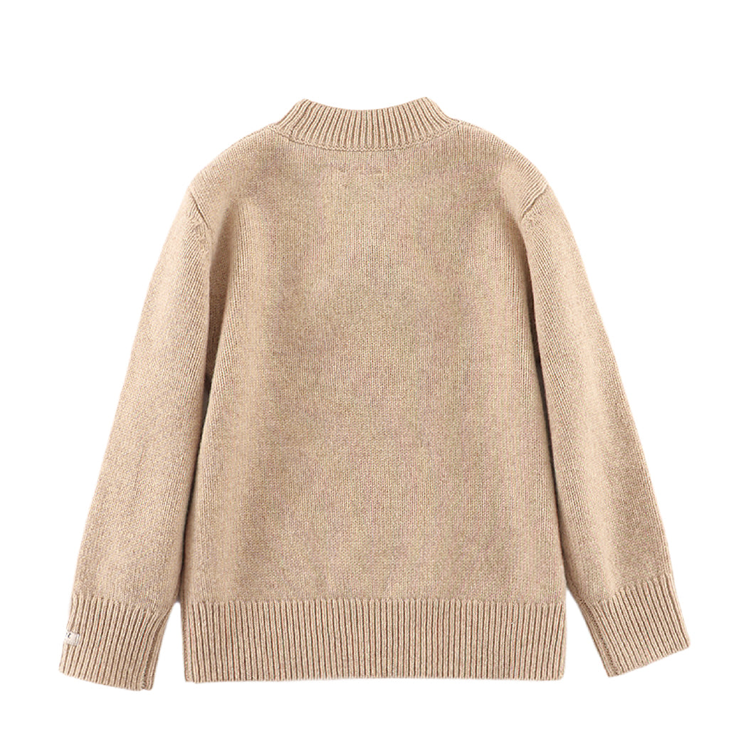 Donsje Amsterdam Denn Merinowolle Pullover Bear Biscotti Melange bei Yay Kids