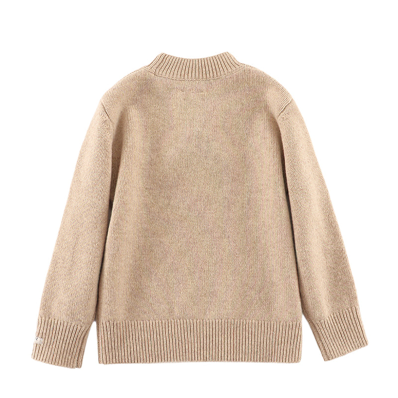 Donsje Amsterdam Denn Merinowolle Pullover Bear Biscotti Melange bei Yay Kids