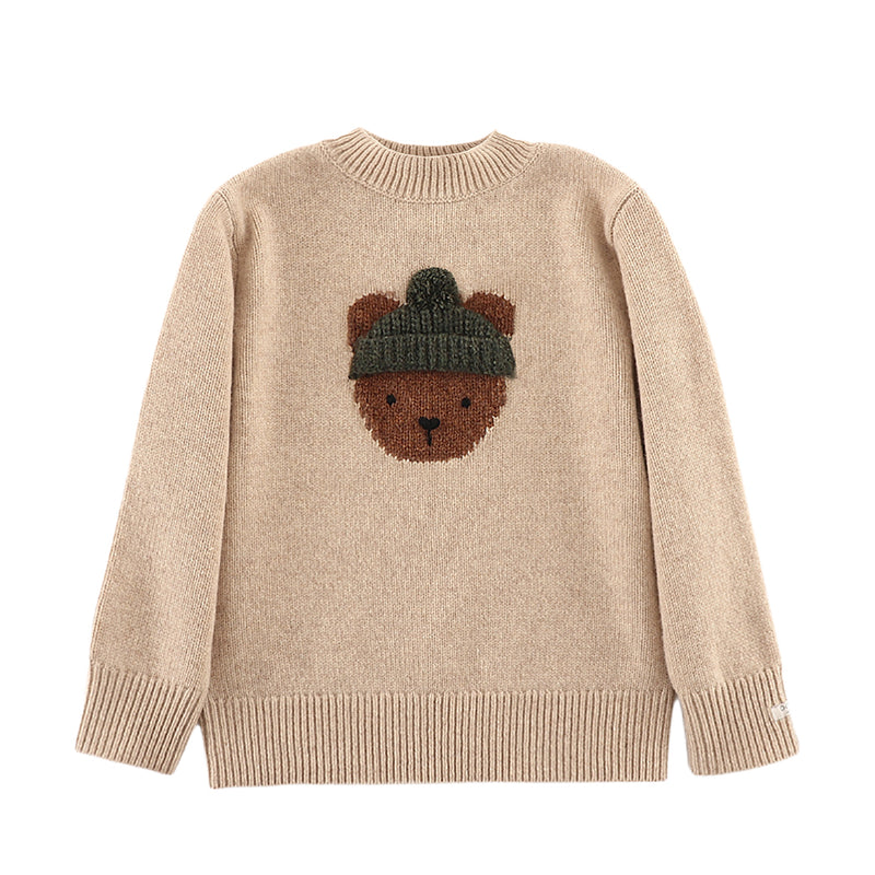 Donsje Amsterdam Denn Merinowolle Pullover Bear Biscotti Melange bei Yay Kids
