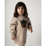Donsje Amsterdam Denn Merinowolle Pullover Bear Biscotti Melange bei Yay Kids